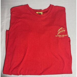 Vintage Caesar’s Palace T-shirt With Embroidered Graphic Size 2XL Red
